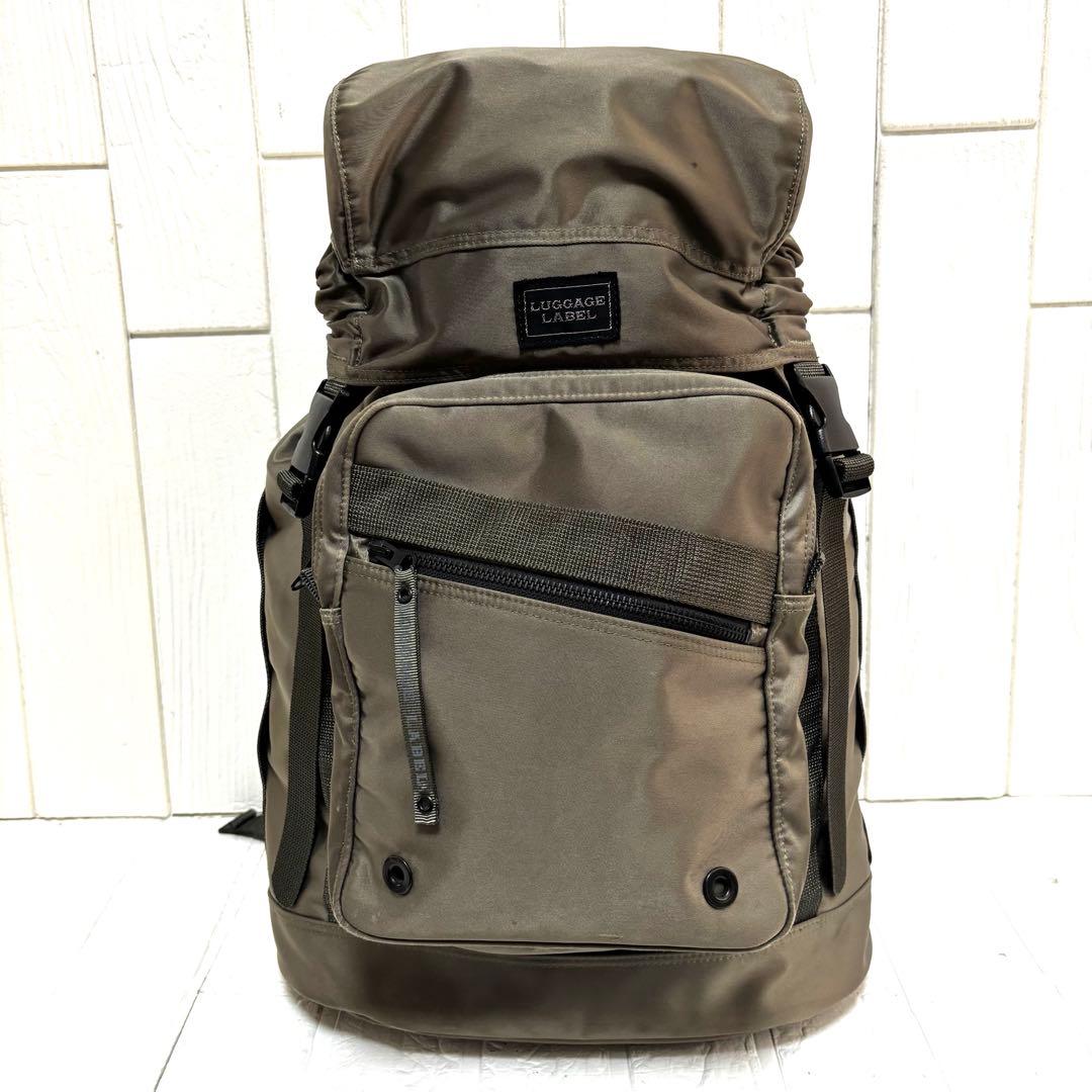 希少 美品 LUGGAGE LABEL ZONE ゾーン バックパック オリーブ