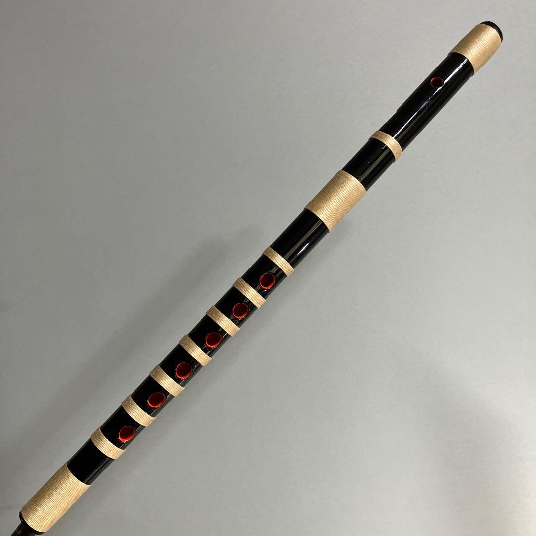 【入門】神楽笛リコーダー式（古典調篠笛、囃子笛）CMRX-112 総巻　咥え笛