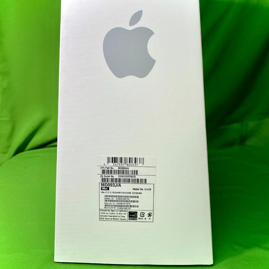 【美品✅】iMac 21.5/Core i5/8GB/A1843 付き/箱あり