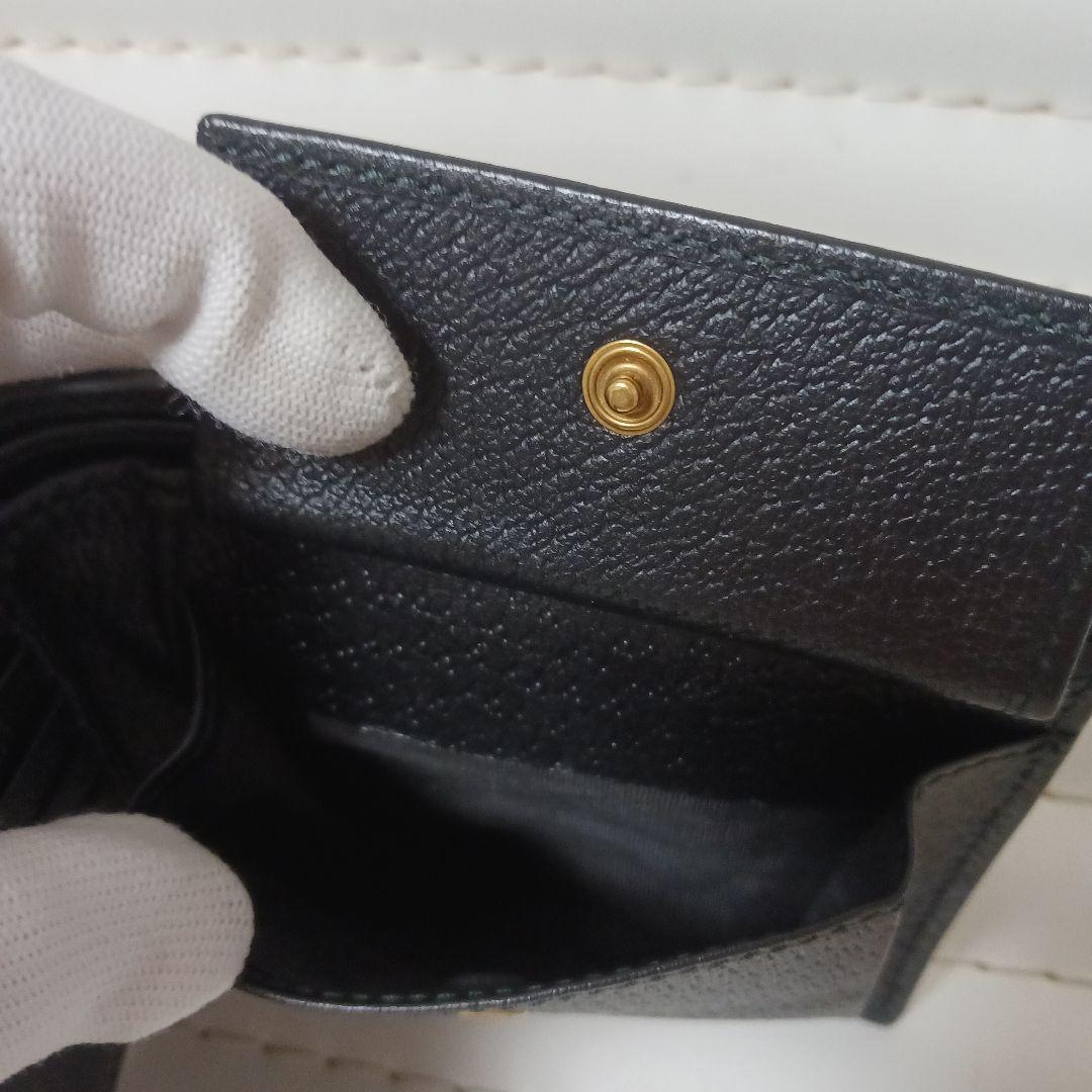 2956【未使用級】GUCCIマーモント　コンパクトウォレット　２つ折り財布