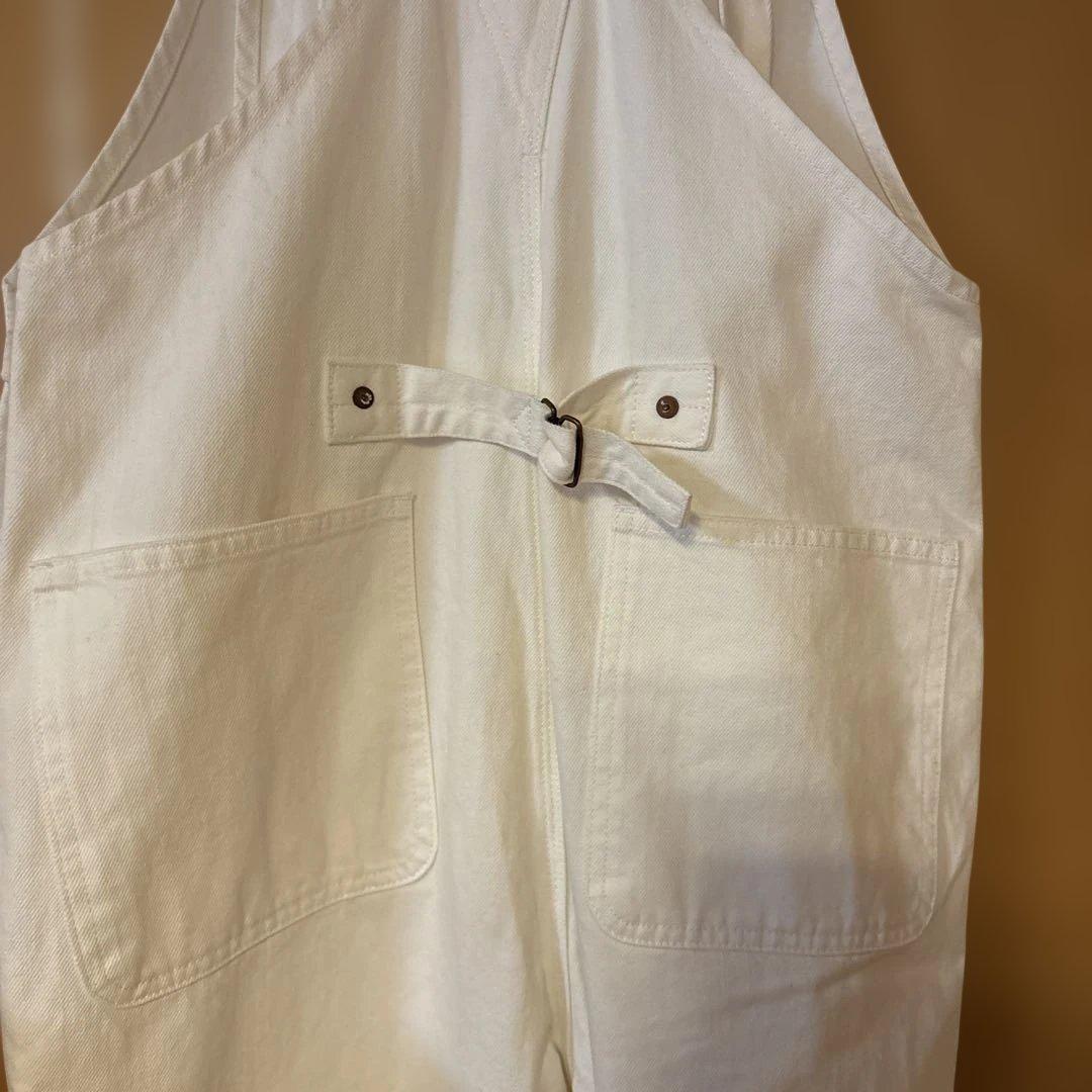 【かぐれ（kagure）】デニムオーバーオール　アイボリー