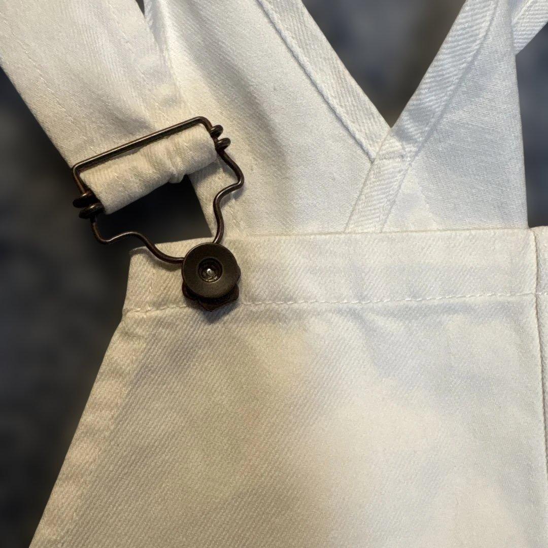 【かぐれ（kagure）】デニムオーバーオール　アイボリー