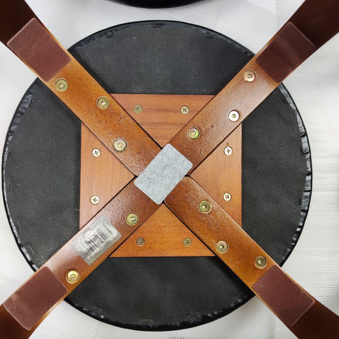 【数日セール】スツール　丸椅子　4脚セット　ブラック