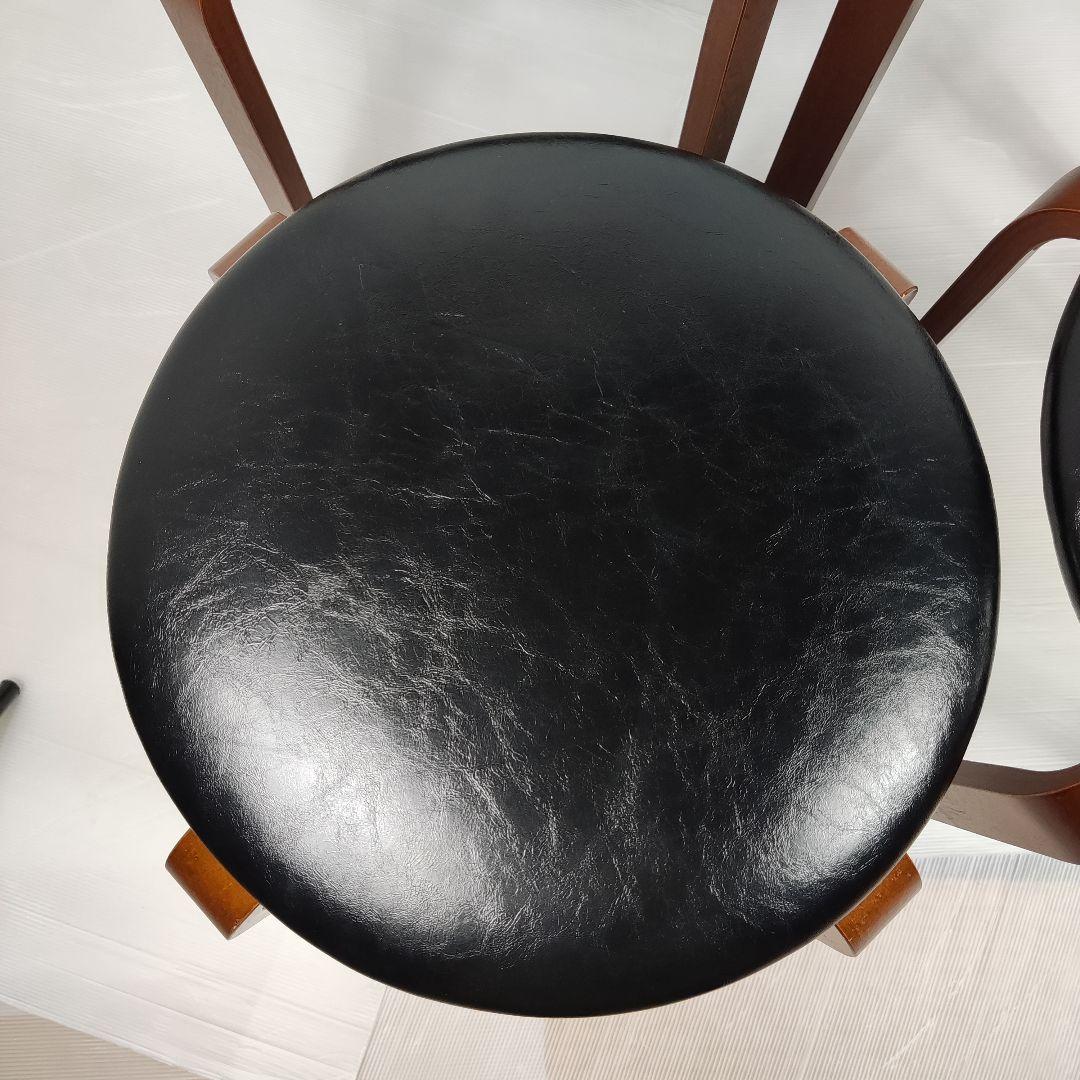 【数日セール】スツール　丸椅子　4脚セット　ブラック