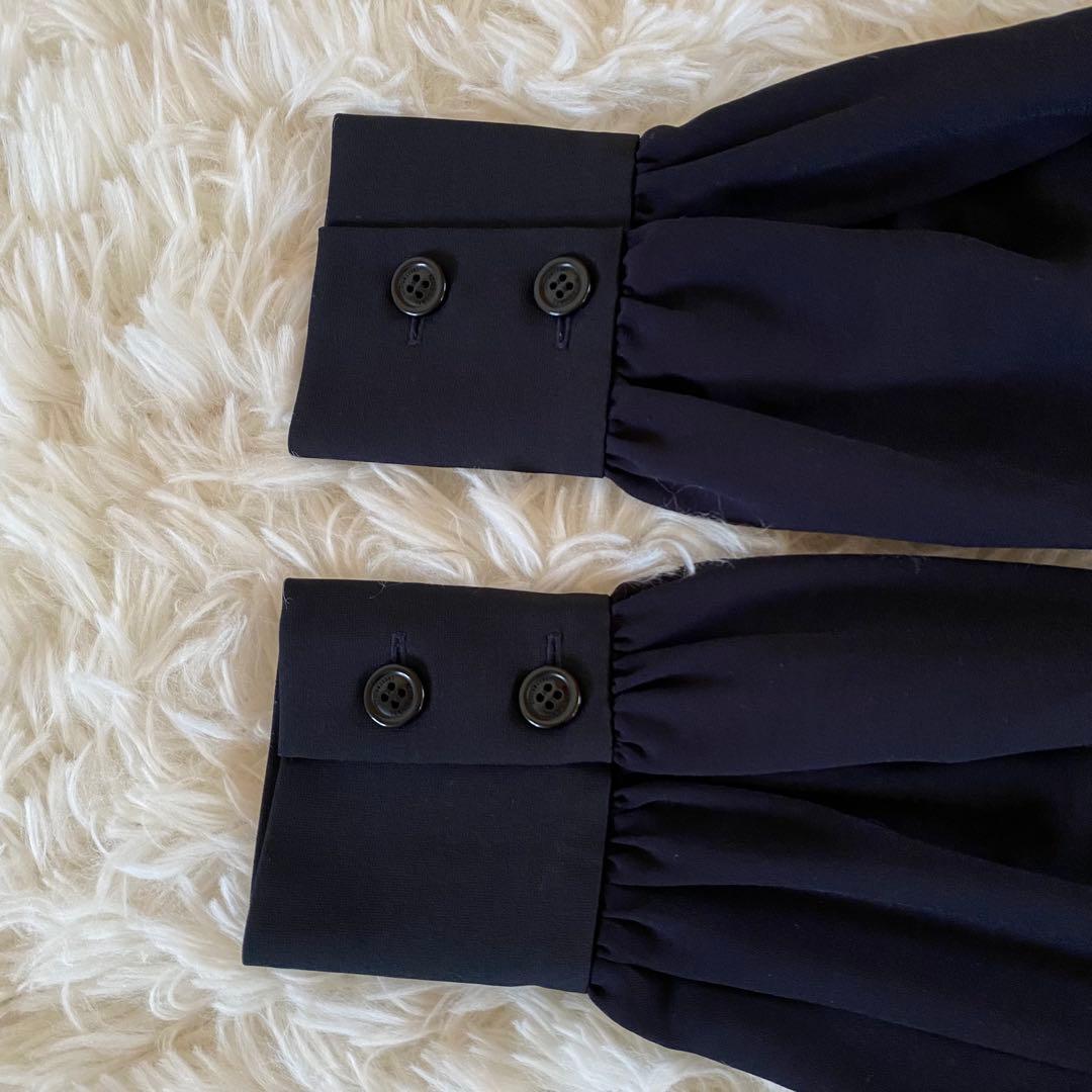 ブルーレーベルクレストブリッジ　ナチュラルドライポプリンドレス　ロングワンピース