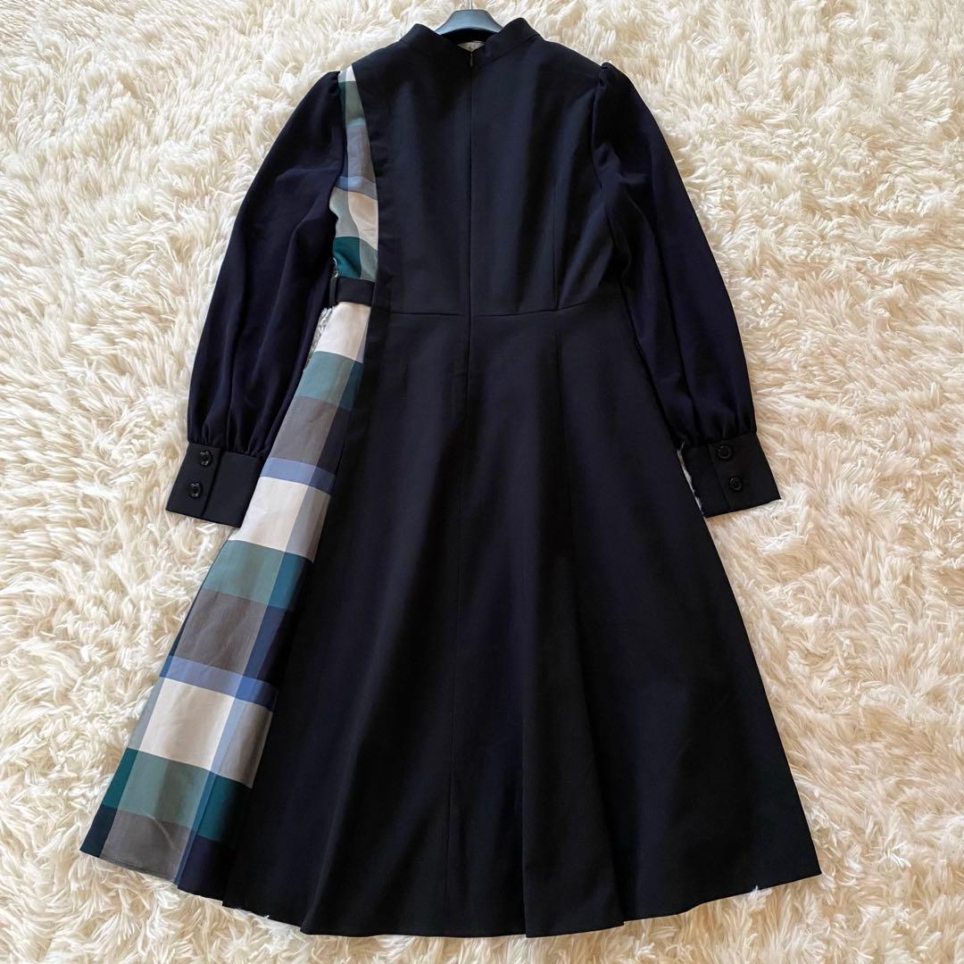 ブルーレーベルクレストブリッジ　ナチュラルドライポプリンドレス　ロングワンピース