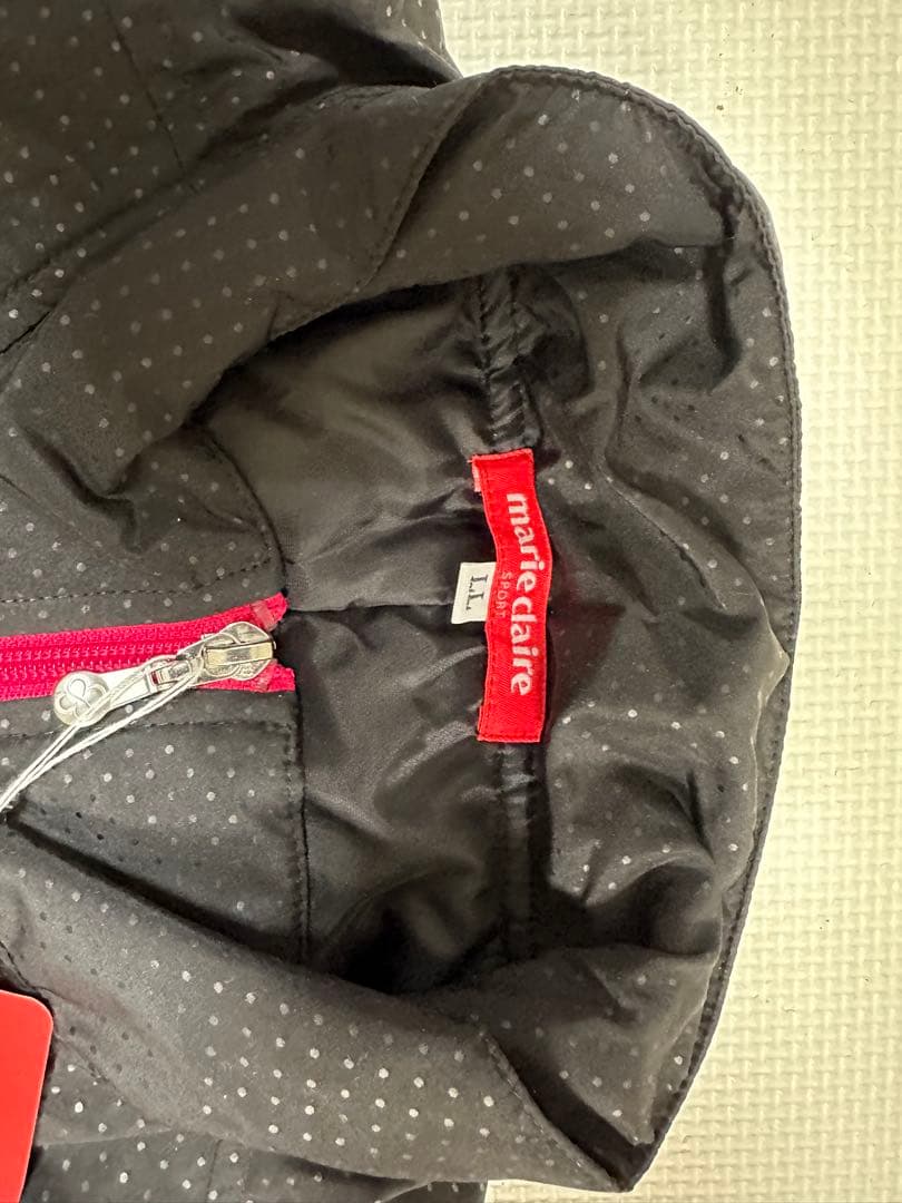 marie claire ドット柄ウィンドブレーカー LLサイズ