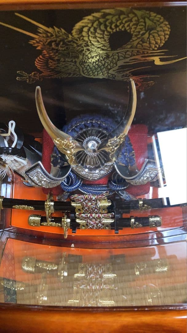 送料無料！　五月人形 兜と刀のセット