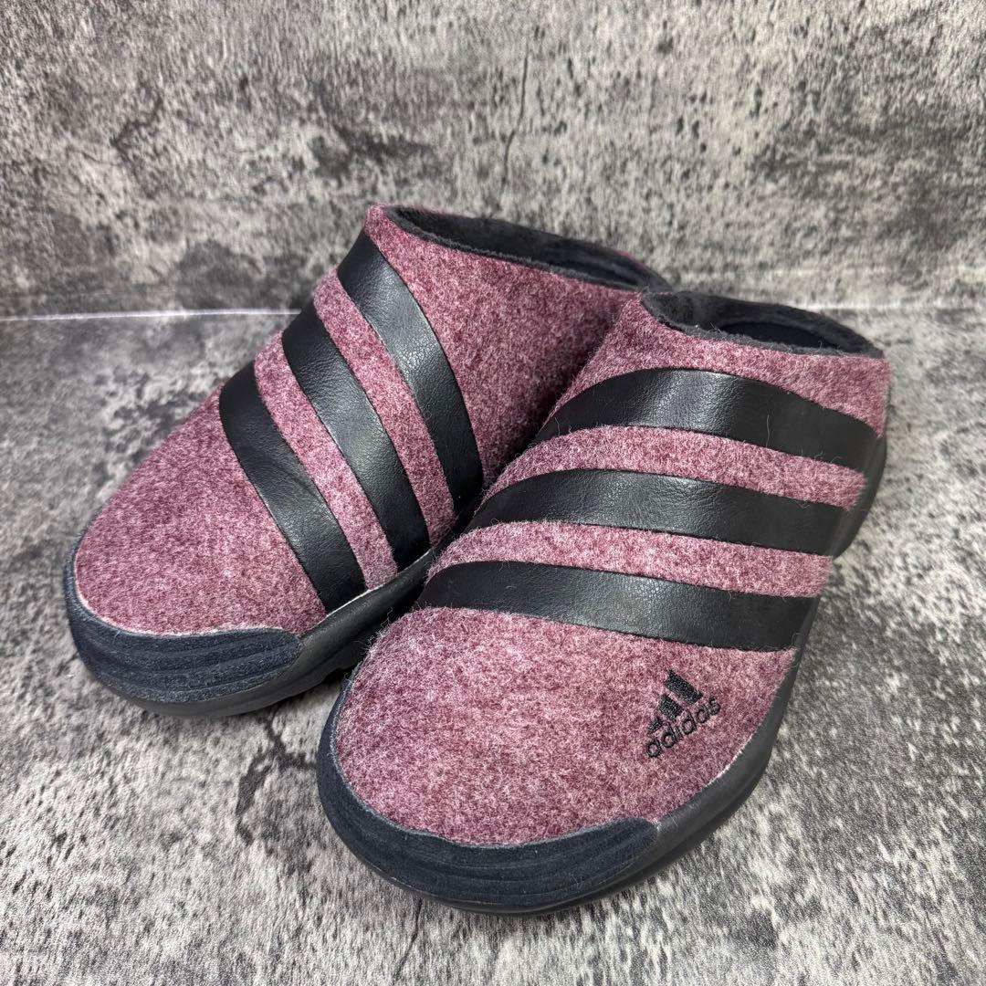 【美品】adidas トアロ クロッグ サンダル ワイン ブラック 25.5