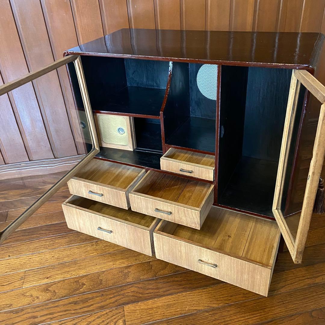 昭和レトロ　飾り棚　茶箪笥　時代家具