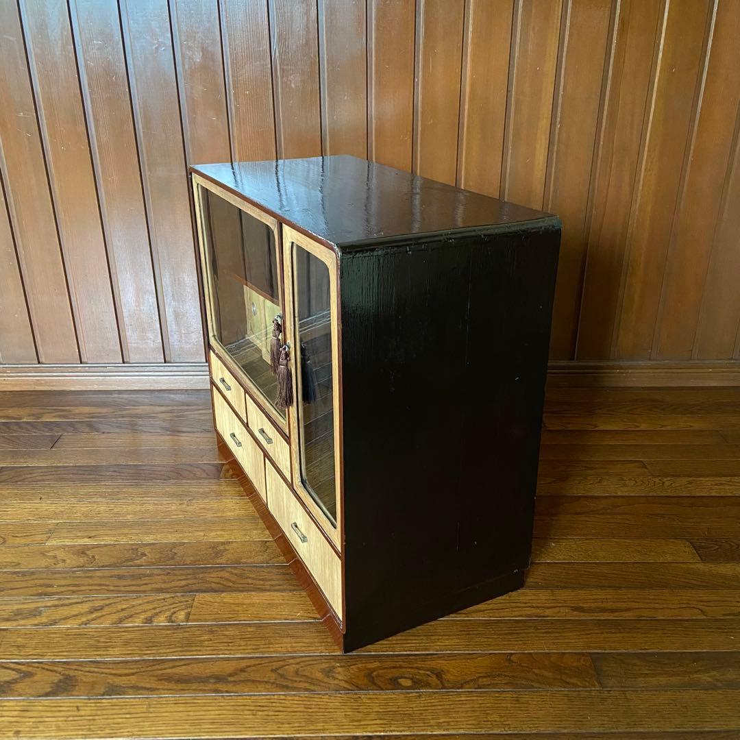 昭和レトロ　飾り棚　茶箪笥　時代家具