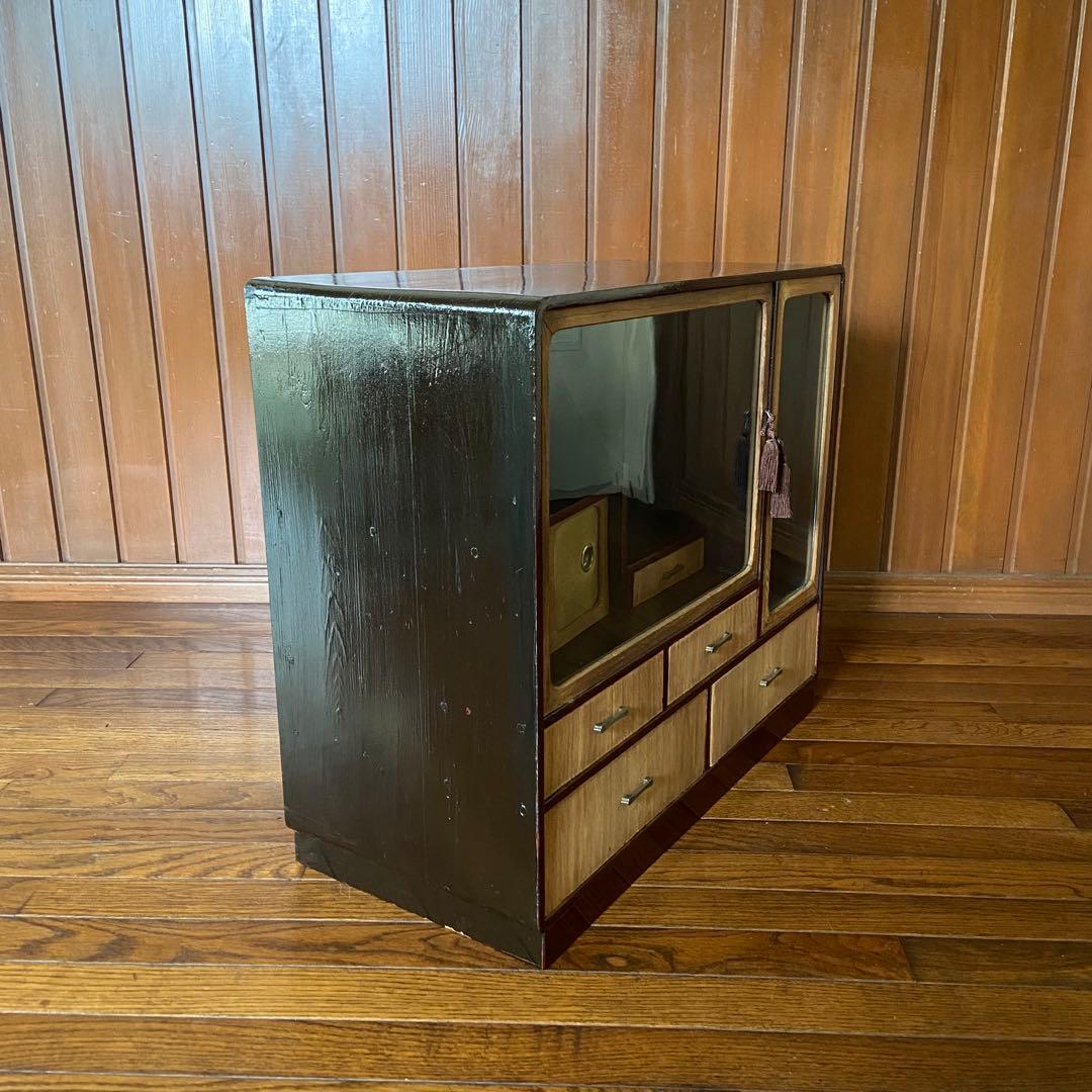 昭和レトロ　飾り棚　茶箪笥　時代家具