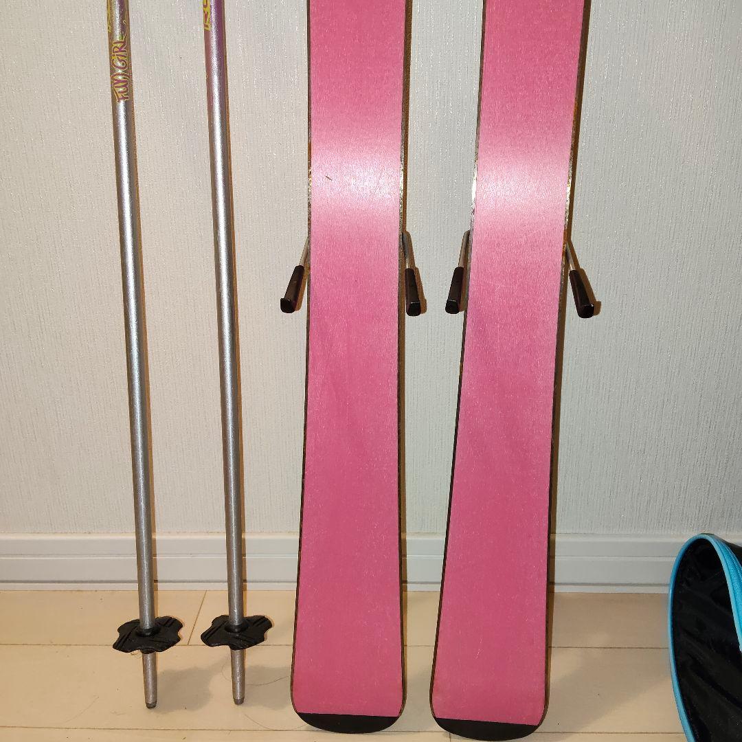 【送料込み】子ども用スキーセット　110cm　ピンク　ビンディング　ケース付