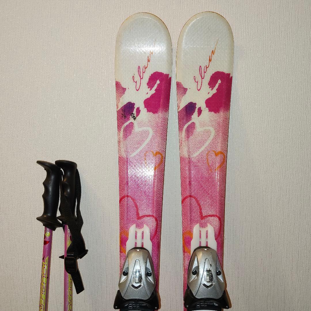 【送料込み】子ども用スキーセット　110cm　ピンク　ビンディング　ケース付