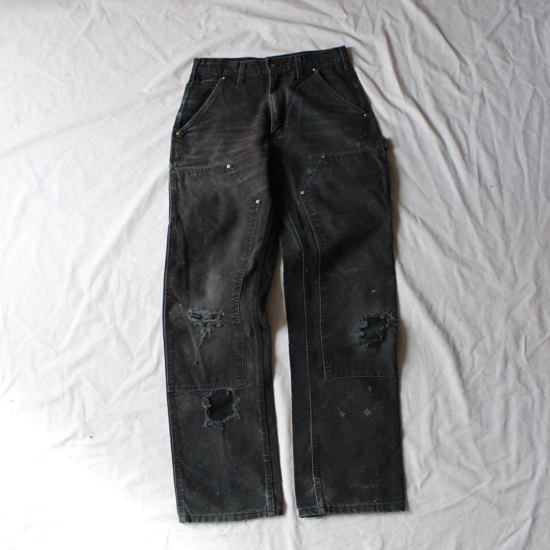 超雰囲気 Carhartt ダブルニー ペインターパンツ BLK 墨黒 ダック地
