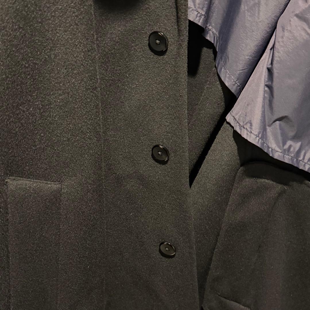 UNIQLO +J カシミヤブレンドオーバーサイズチェスターコート 黒 XL