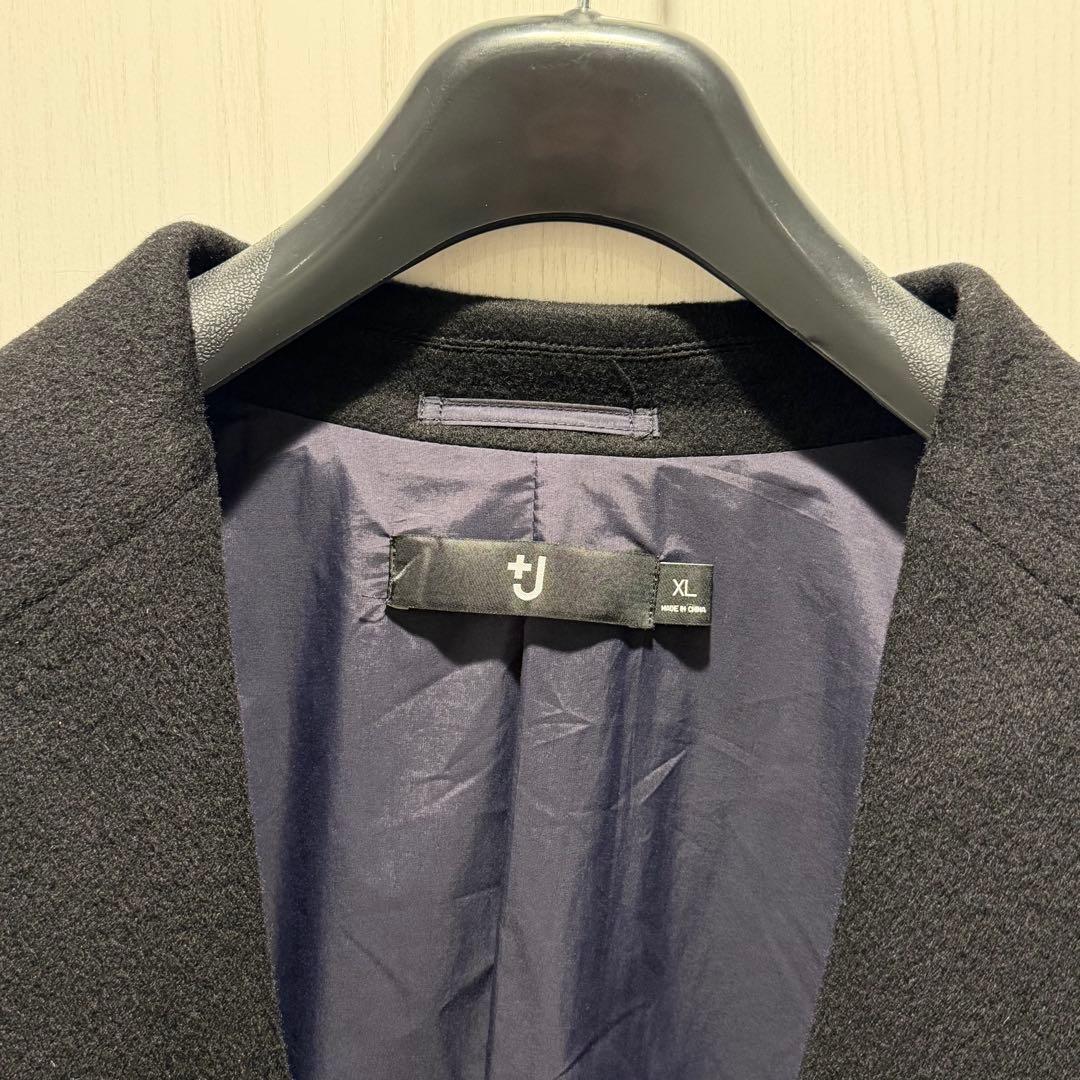 UNIQLO +J カシミヤブレンドオーバーサイズチェスターコート 黒 XL