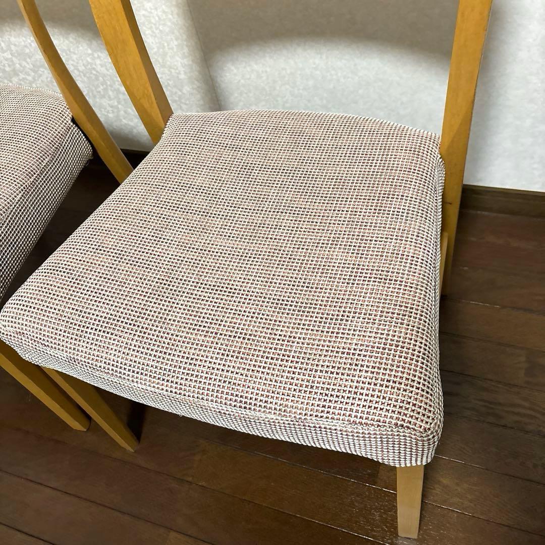 【良品】karimoku ダイニングチェア ２脚セット ①