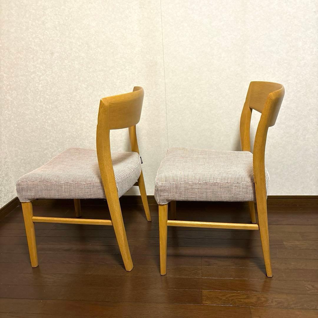 【良品】karimoku ダイニングチェア ２脚セット ①