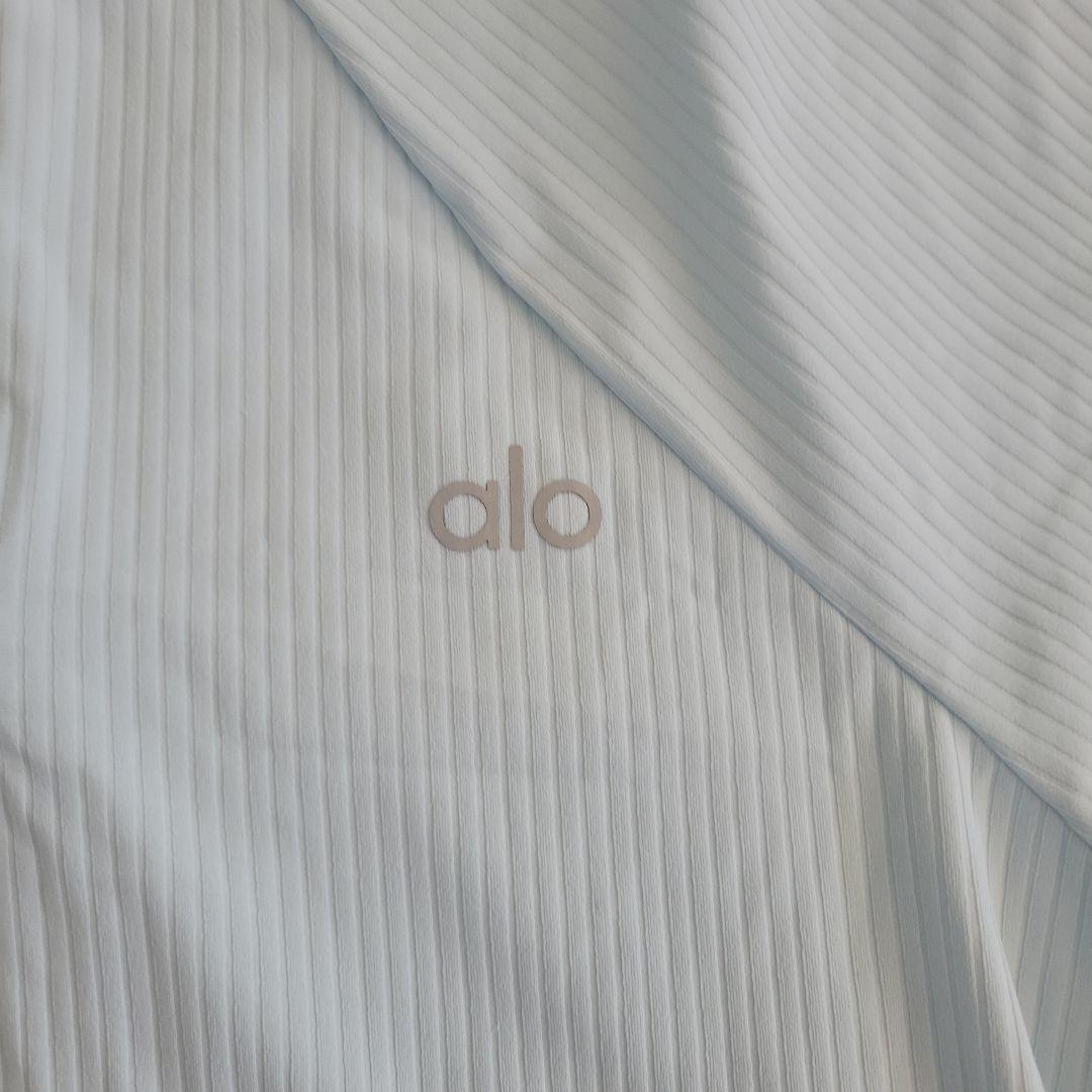 alo 水色 ハーフジップ ヨガウェア