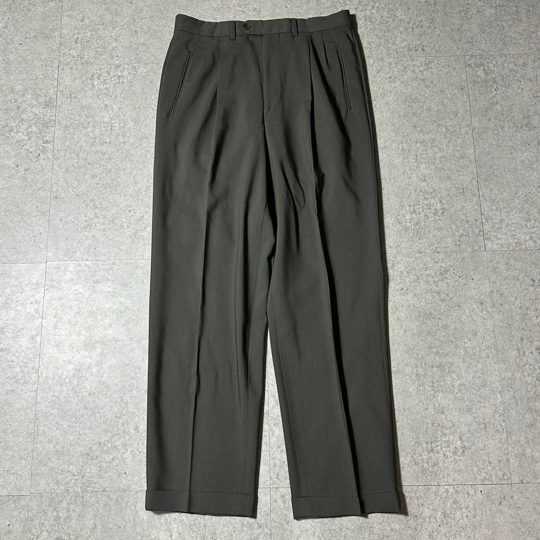 90s Giorgio Armani 美品 濃いグレー バージンウール