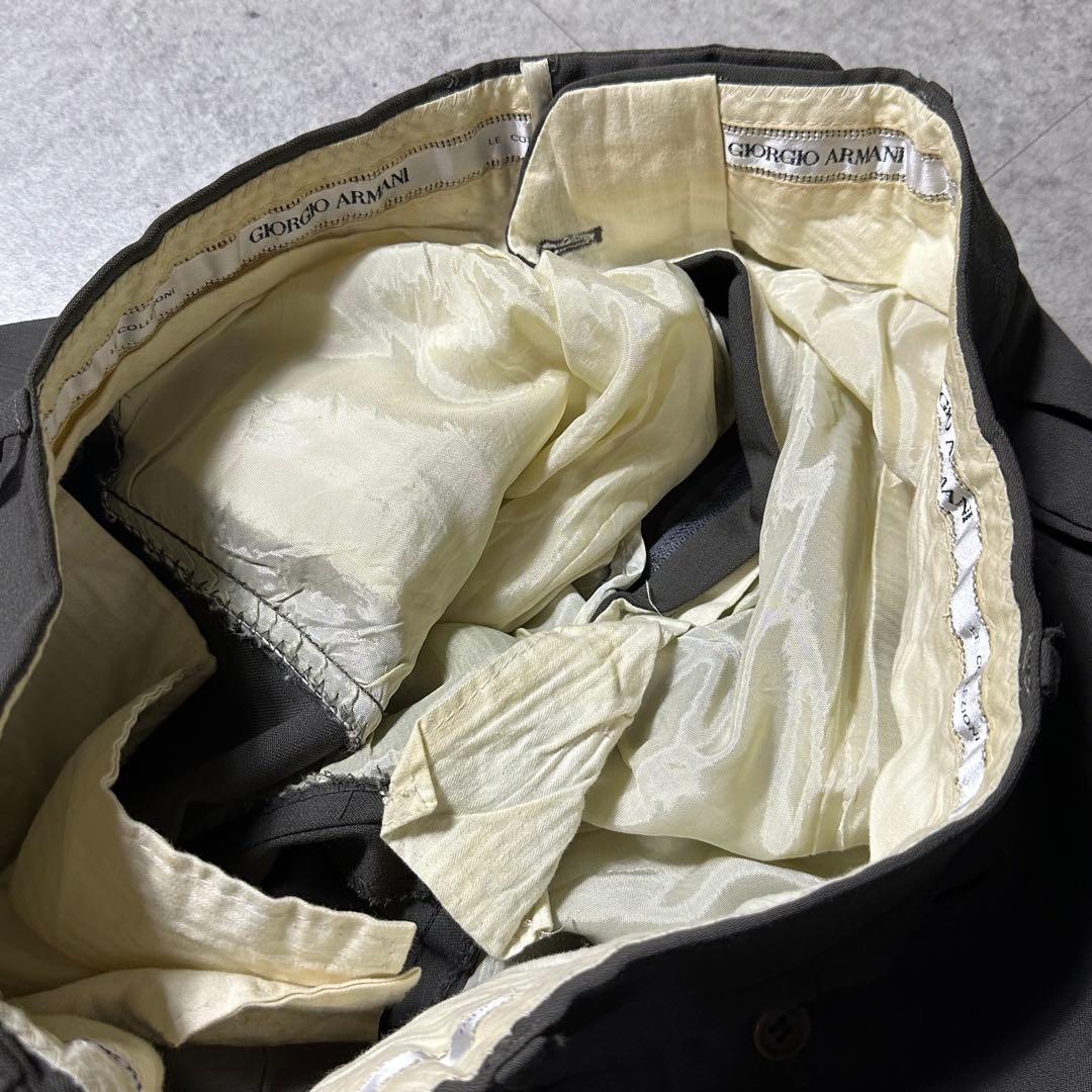 90s Giorgio Armani 美品 濃いグレー バージンウール