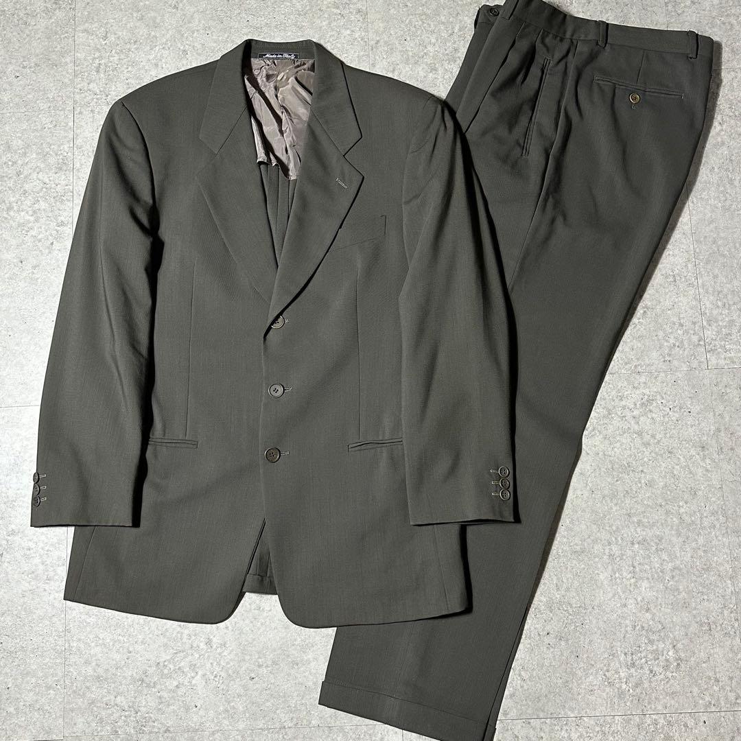 90s Giorgio Armani 美品 濃いグレー バージンウール