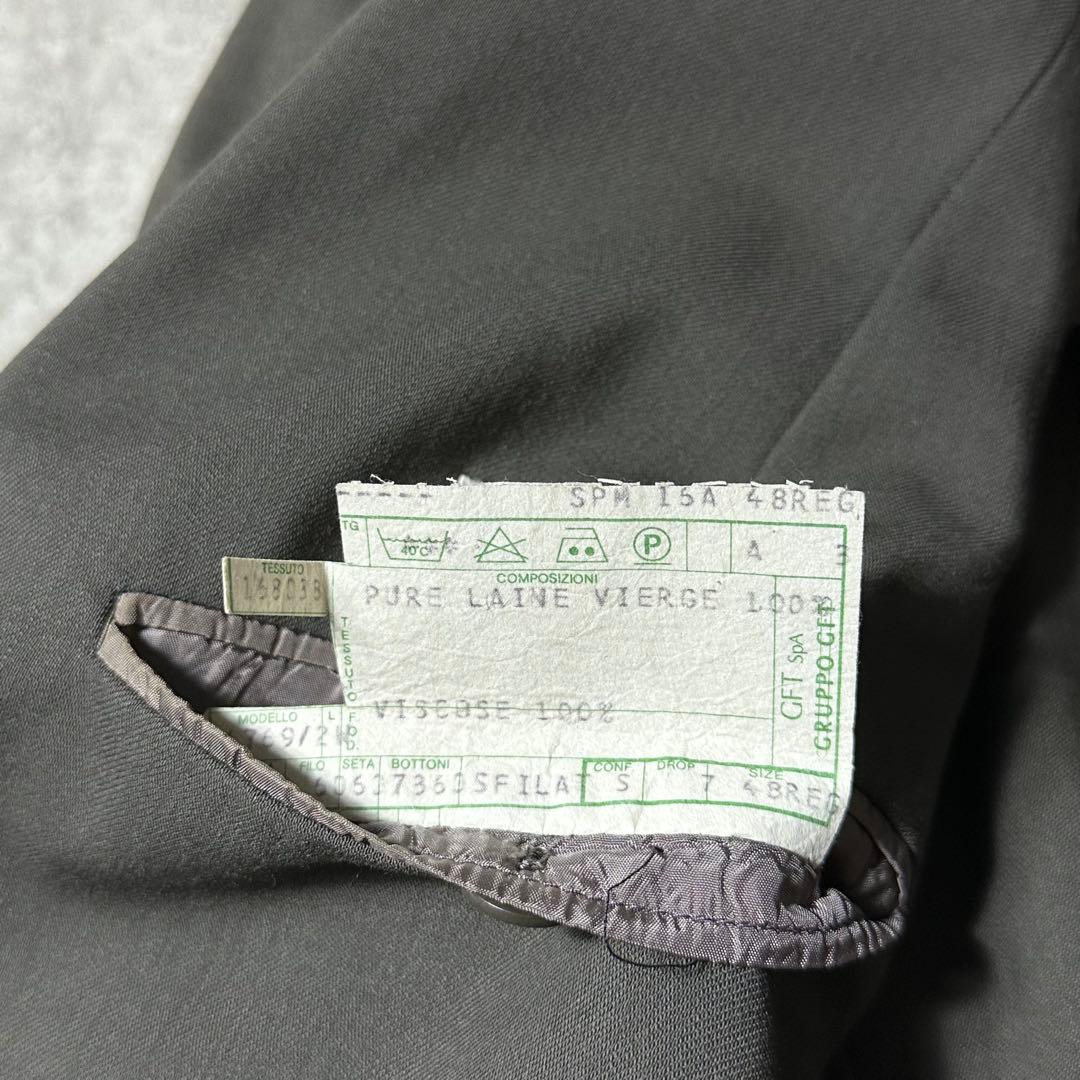 90s Giorgio Armani 美品 濃いグレー バージンウール