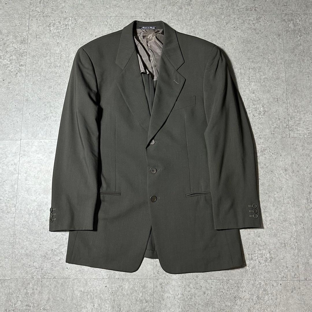 90s Giorgio Armani 美品 濃いグレー バージンウール