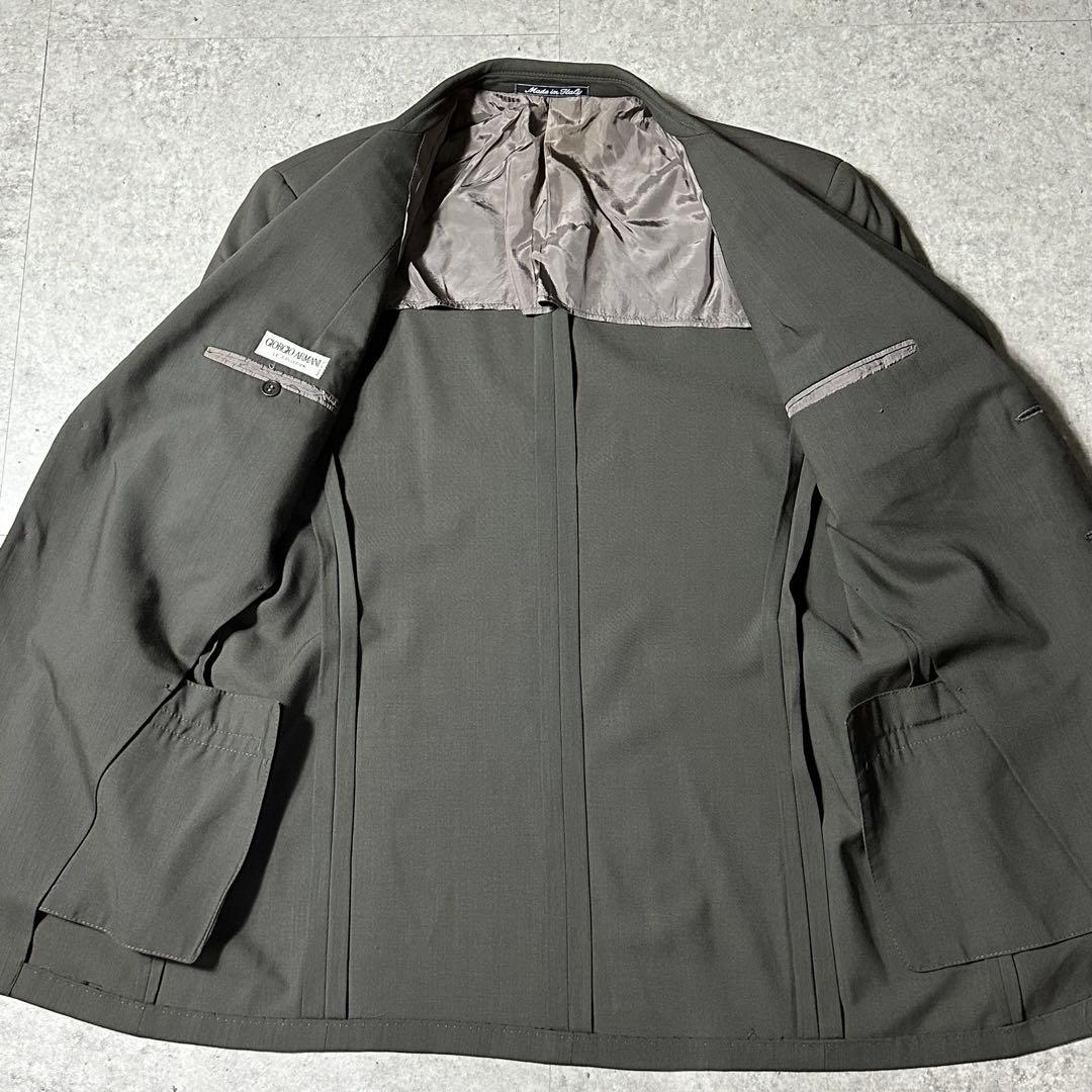 90s Giorgio Armani 美品 濃いグレー バージンウール
