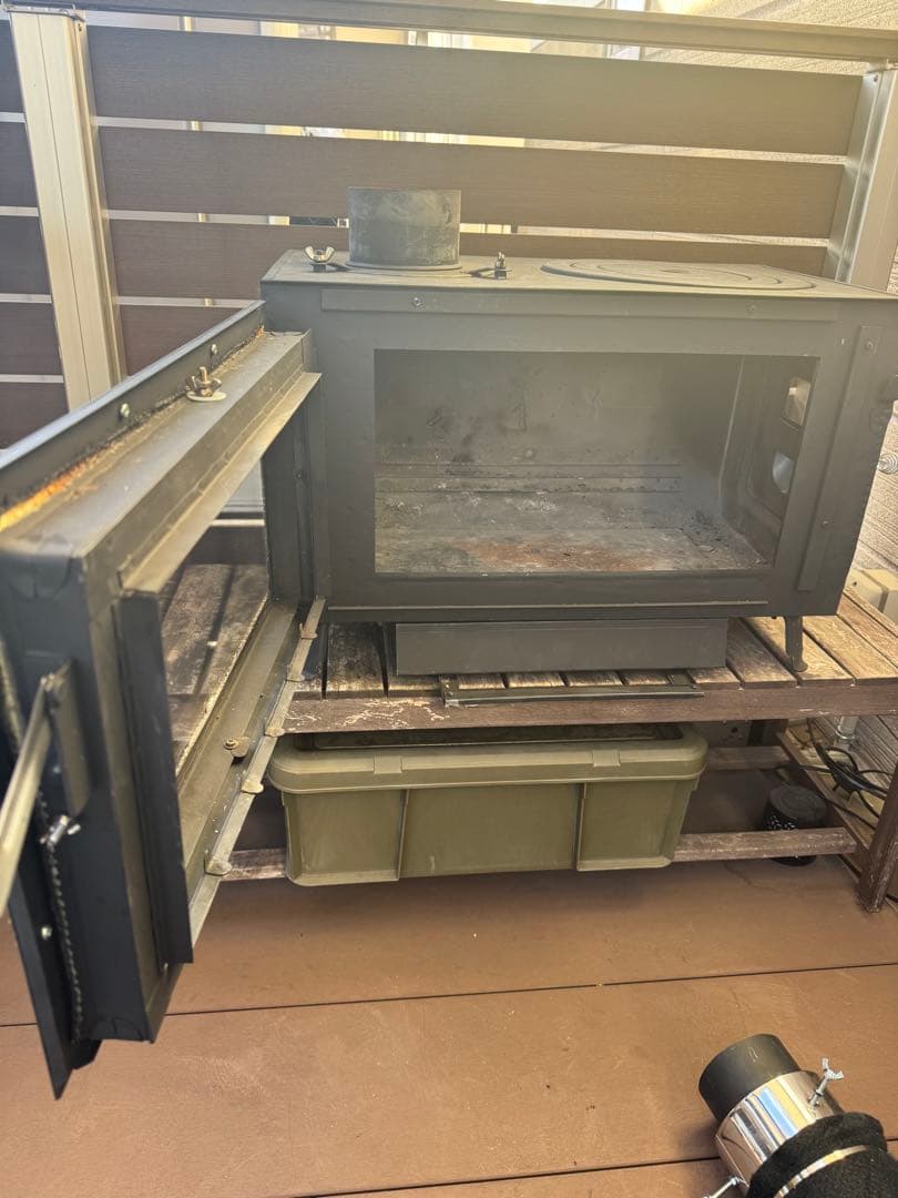 神保製作所　薪ストーブ ロマンチカル上出し脚長さん ピザオーブン収納ケース付き