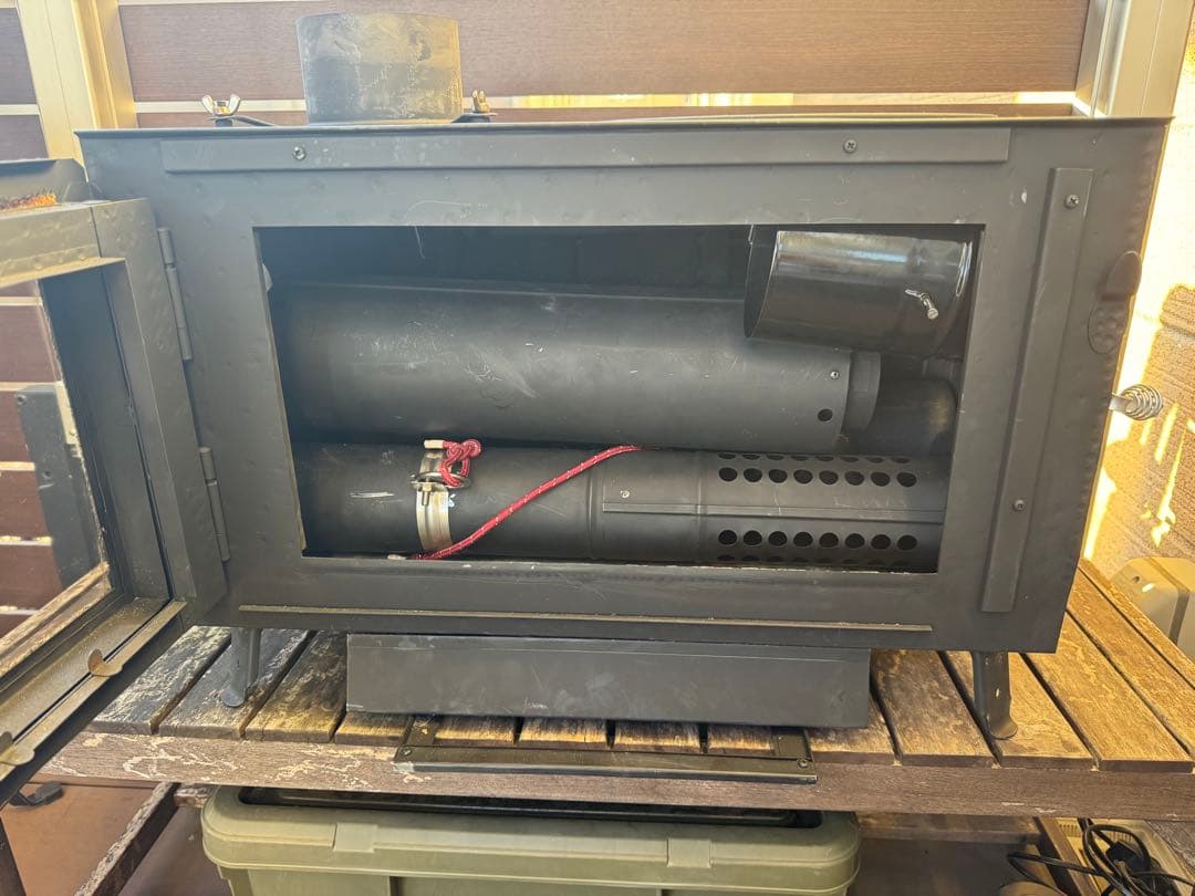 神保製作所　薪ストーブ ロマンチカル上出し脚長さん ピザオーブン収納ケース付き