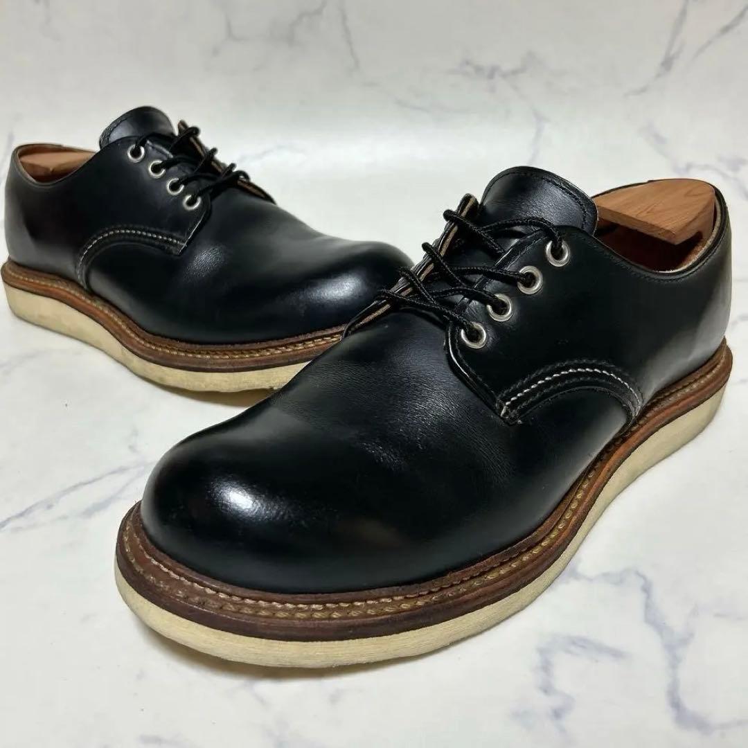 【廃盤】 レッドウィング 8002 ワークオックスフォード 黒 7.5 ブーツ