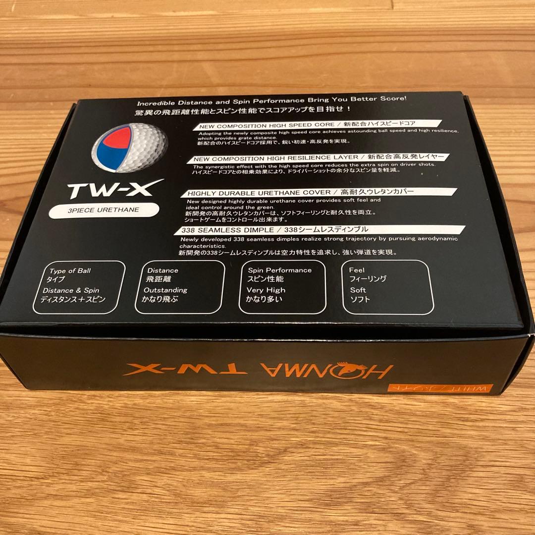 ホンマ　TW-X ツアーワールド ホワイト　3ダース　ゴルフボール