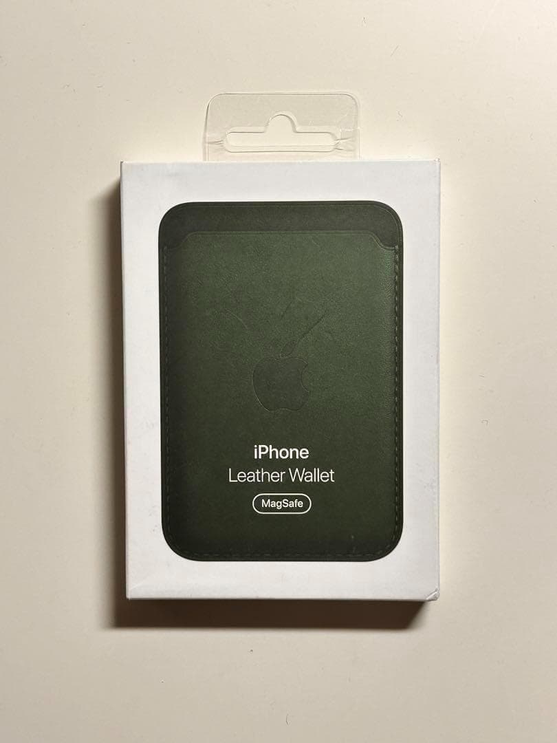 【新品】純正MagSafe対応 iPhoneレザーウォレット・セコイアグリーン
