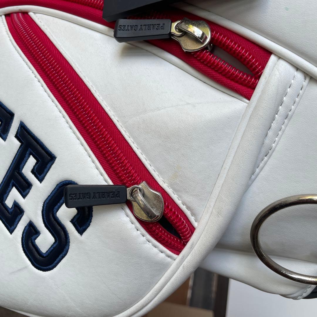 PEARLY GATES ゴルフキャディバッグ 89 赤　白　パーリーゲイツ