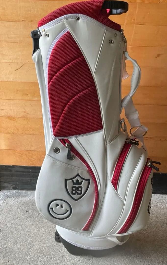 PEARLY GATES ゴルフキャディバッグ 89 赤　白　パーリーゲイツ