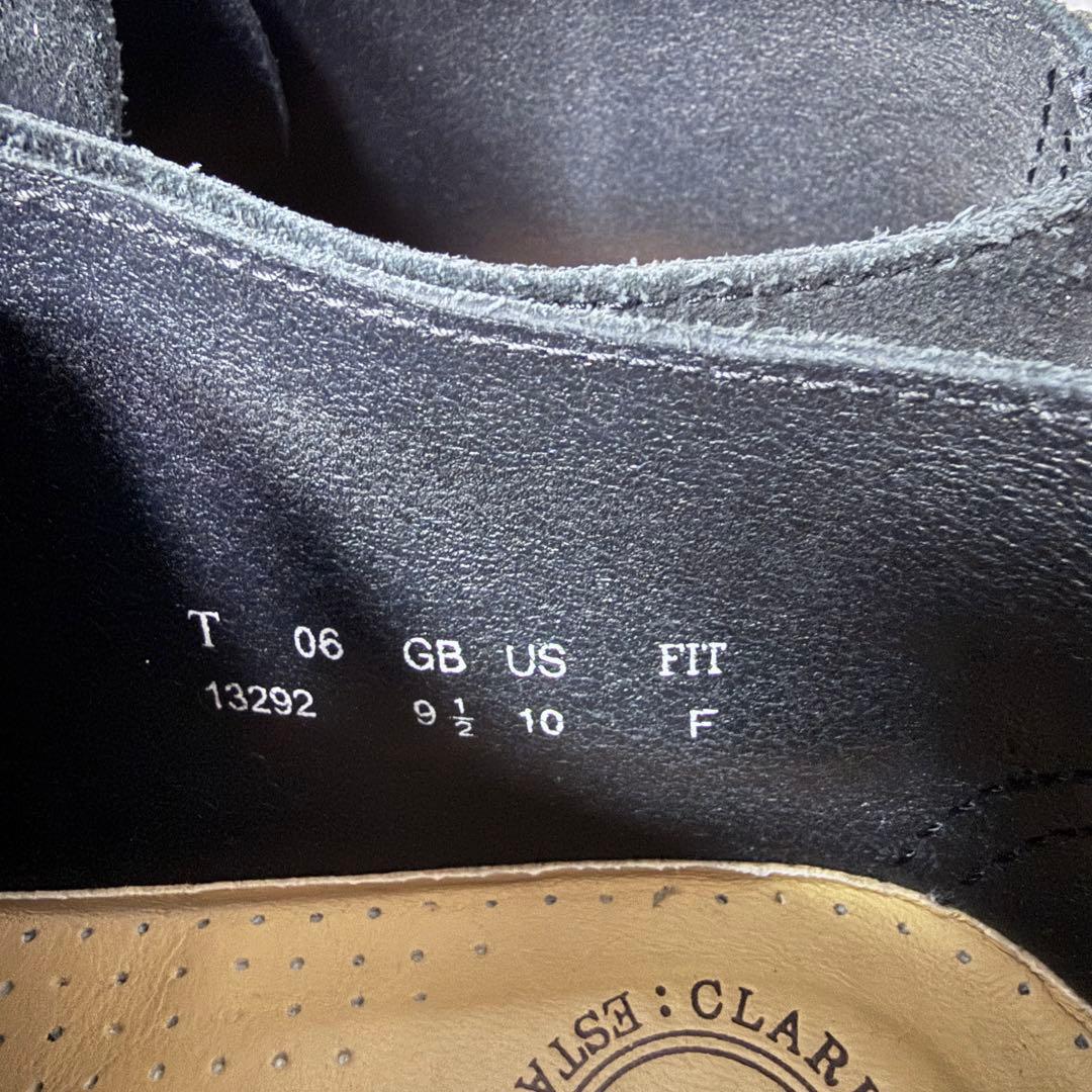 良品 クラークス デザートトレック スエード 黒 センターシーム ブーツ　28