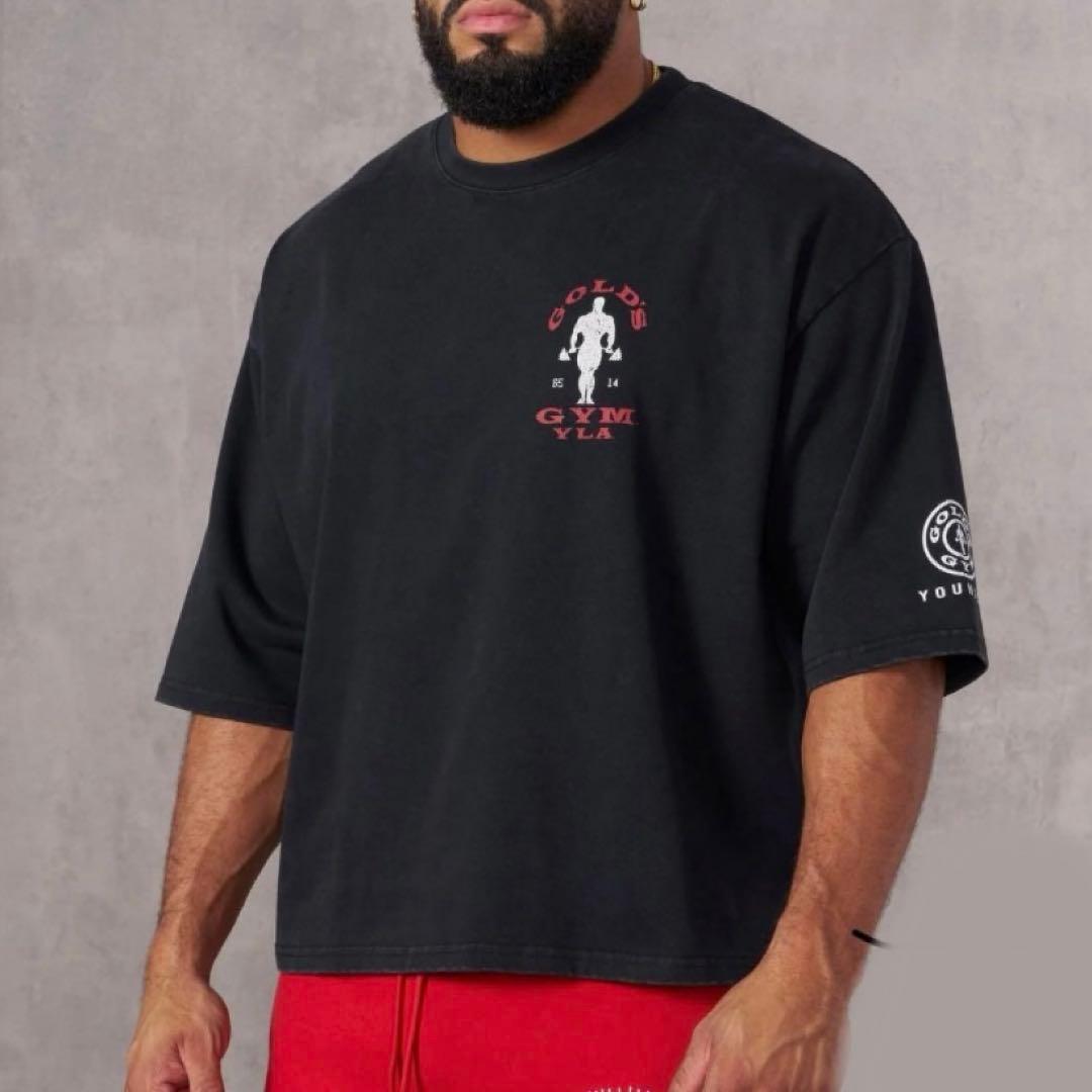  × GOLD'S GYM オーバーサイズ Tシャツ ブラック