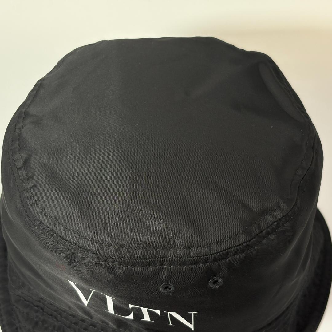 極美品 ヴァレンティノ ガラヴァーニ ロゴ バケットハット 帽子 黒