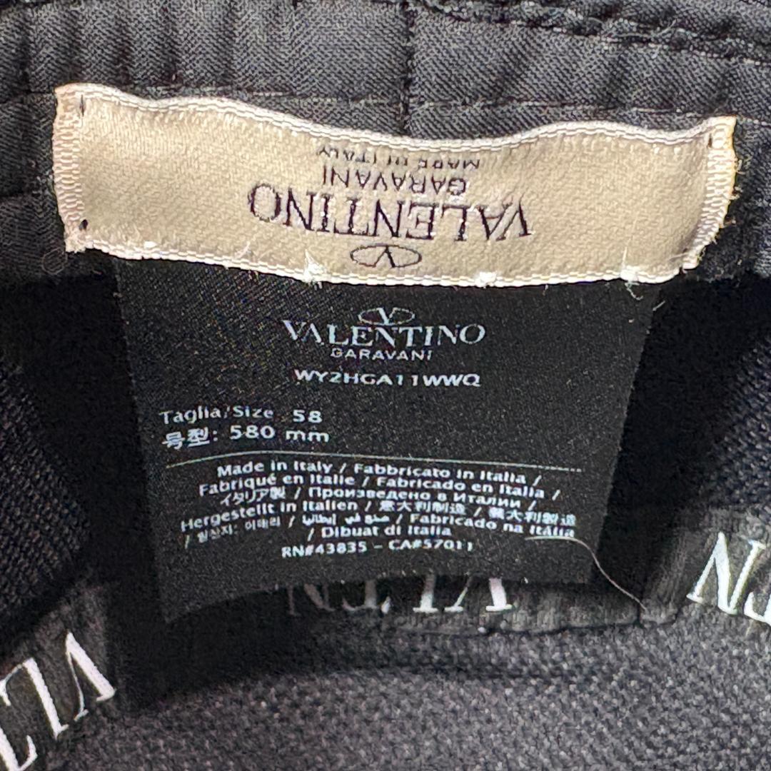 極美品 ヴァレンティノ ガラヴァーニ ロゴ バケットハット 帽子 黒