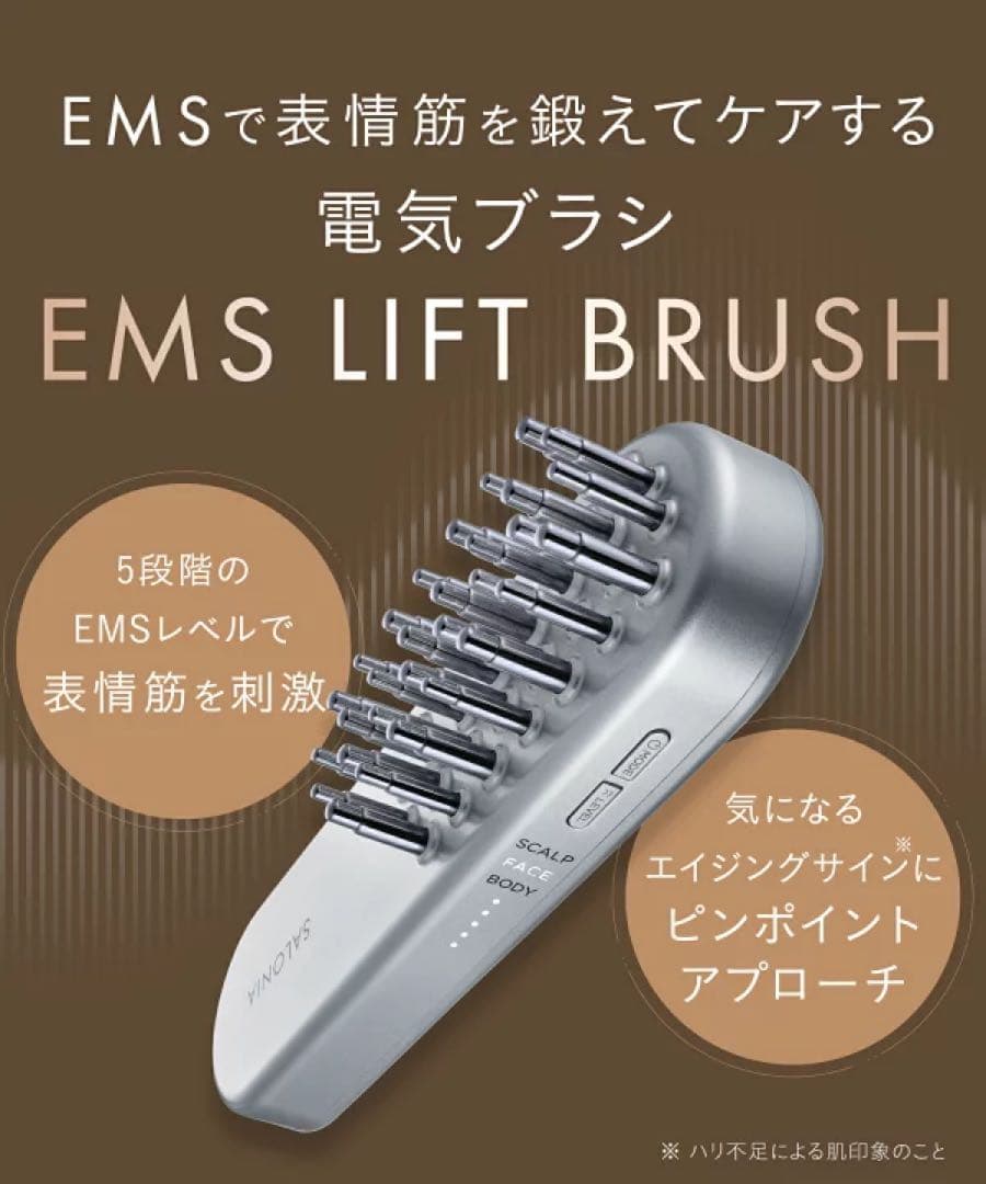 【未使用】SALONIA サロニア EMS リフトブラシ 美顔器 電気バリブラシ
