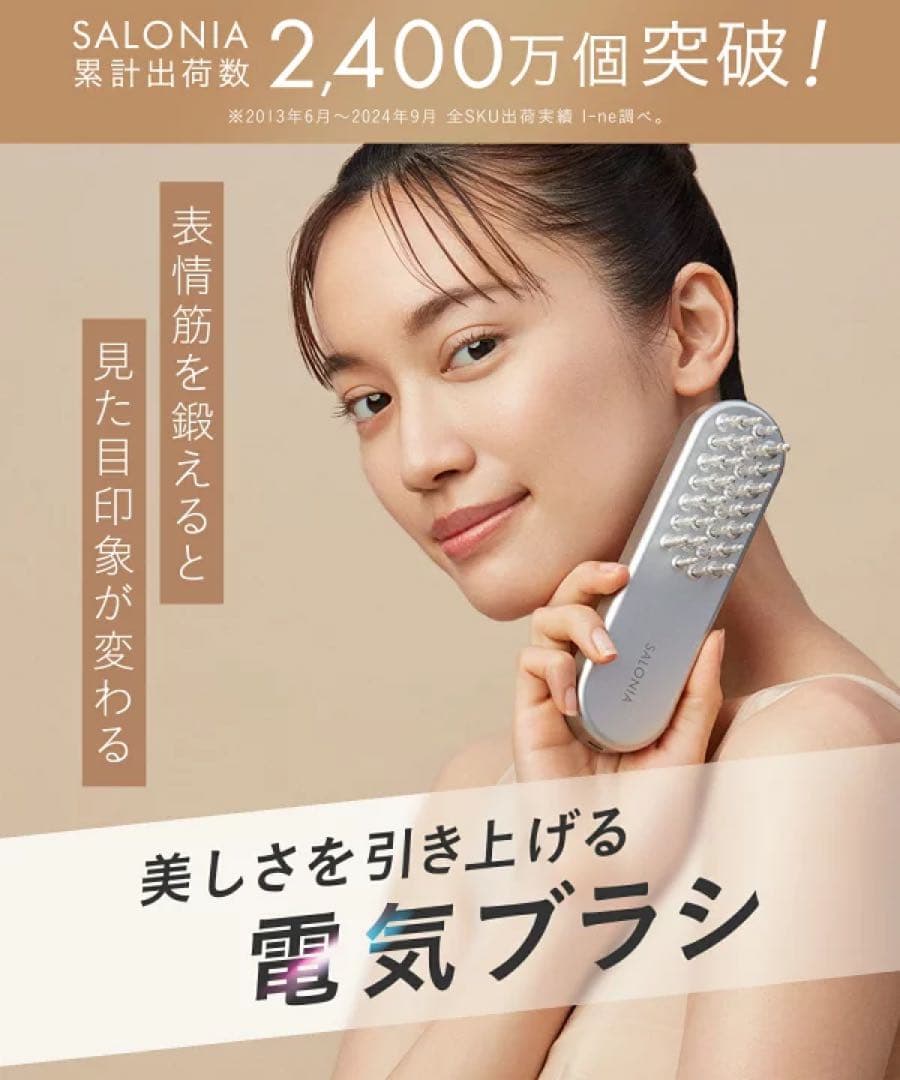 【未使用】SALONIA サロニア EMS リフトブラシ 美顔器 電気バリブラシ