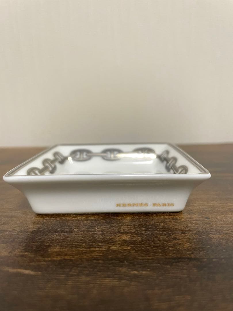 【HERMES／エルメス】シェーヌダンクル アシュトレイ 灰皿 小皿 陶器