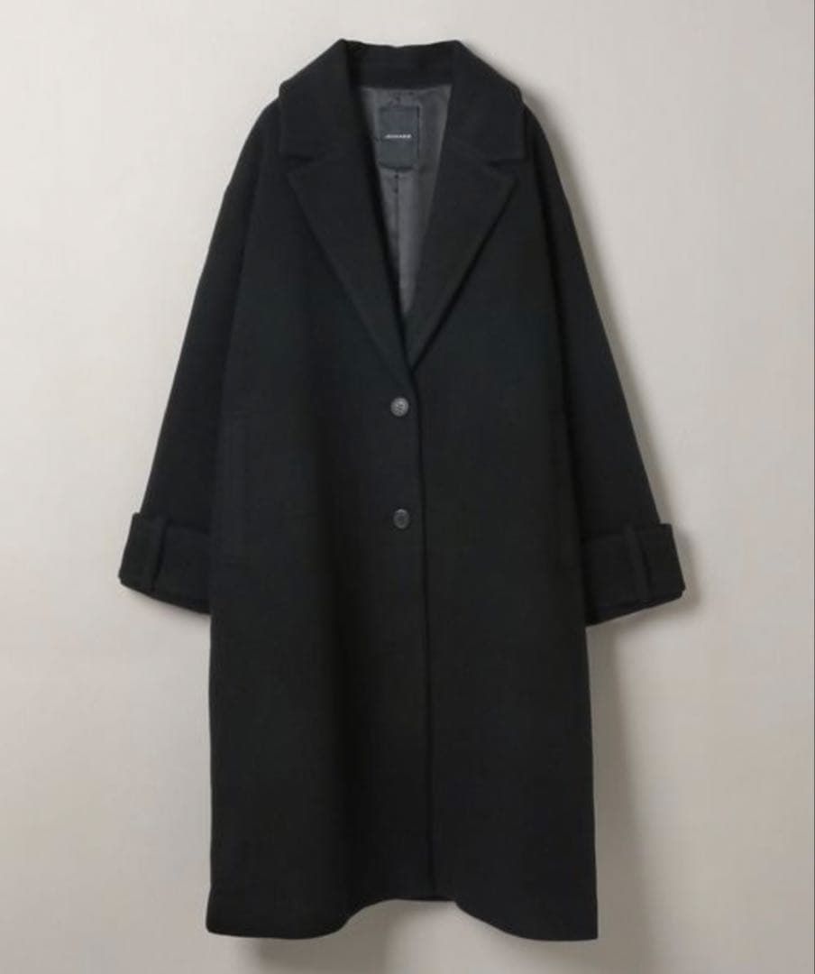 ☆【JEANASIS】ウールチェスターロングコート〈新品未使用タグ付き〉黒☆