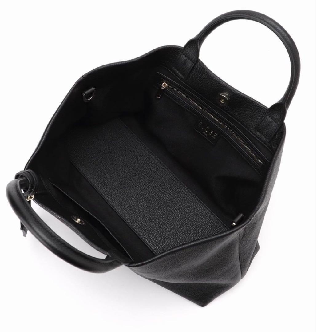 SLOBE IENA レザートートバッグ　黒　ショルダーバッグ　スローブイエナ