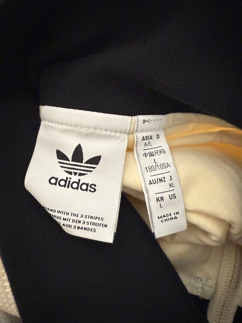 ◼️美品◼️adidas アイボリー ワッフルジャージ　XL
