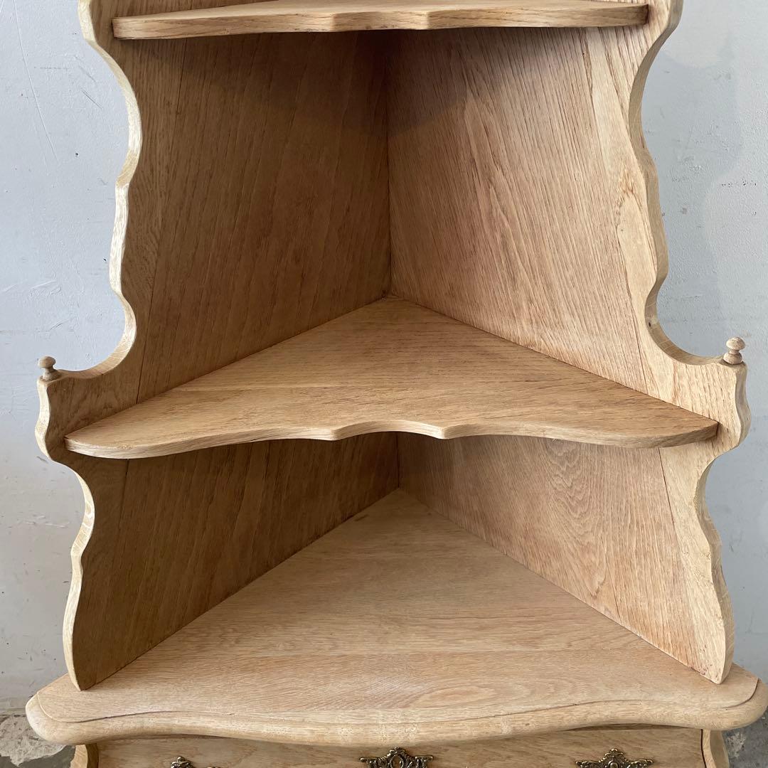 ビンテージ コーナーオープンチェストキャビネット 剥離