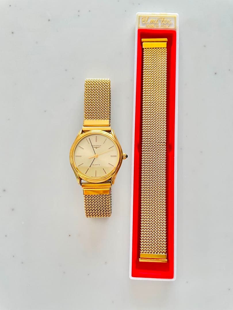 【ロンジン】メンズ腕時計　替えベルト付き