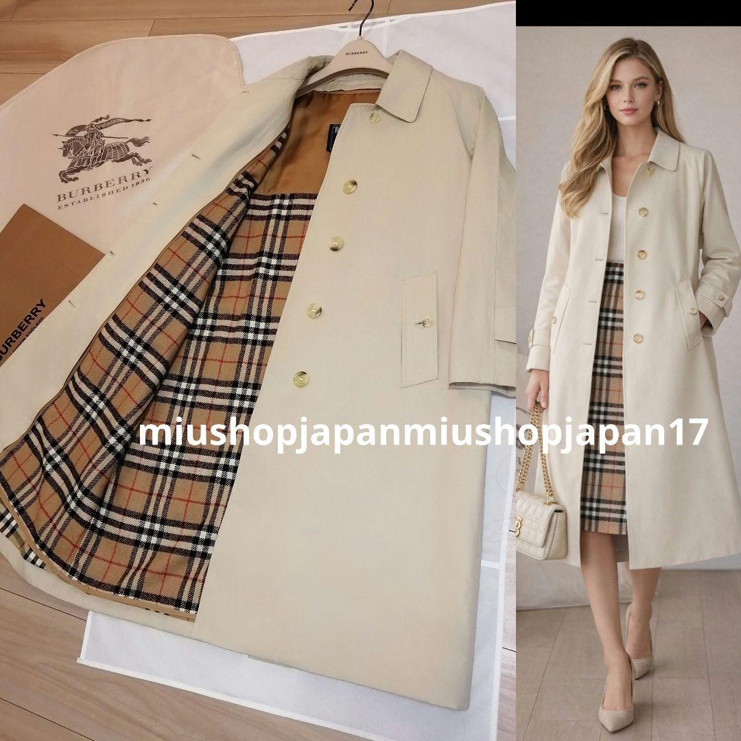貴重希少●L　バーバリー　BURBERRY　ステンカラーコート　ノバチェック